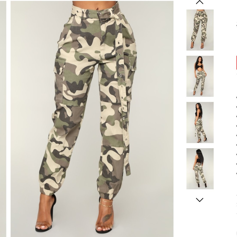 Olive camo joggers